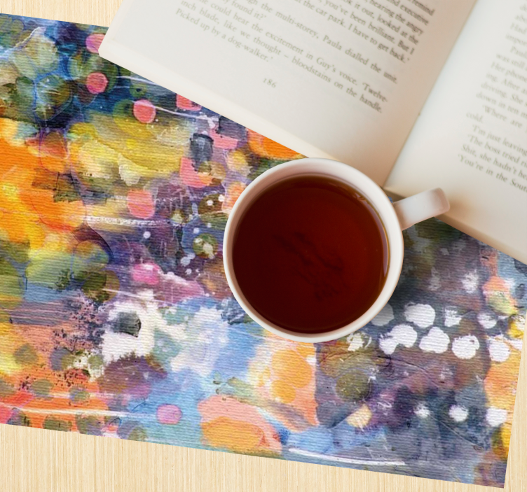 Tischset farbexplosion in lebendigen farben - TenStickers