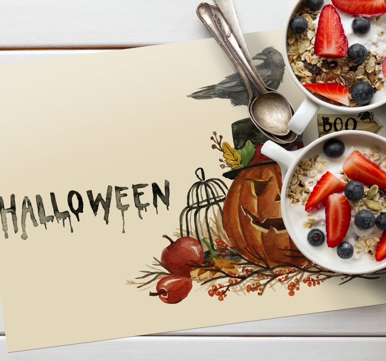 Tischset halloween festliches kürbisarrangement - TenStickers