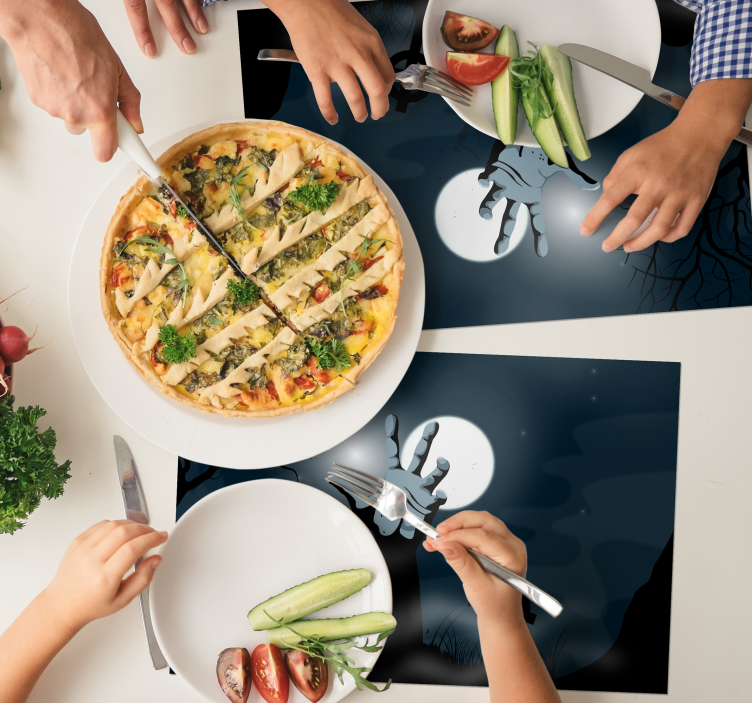 Tischset halloween gruselige friedhofszene - TenStickers