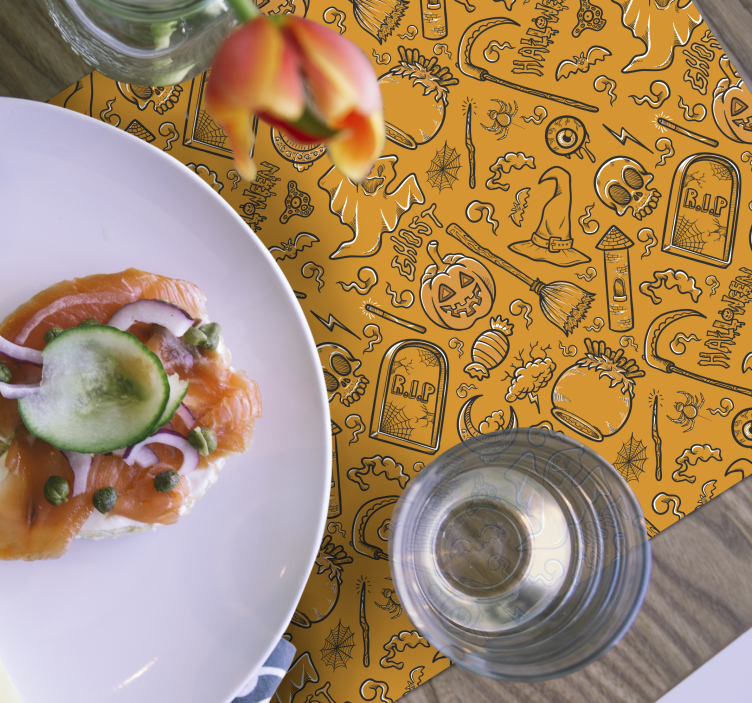 Tischset halloween mit gruseligen motiven - TenStickers