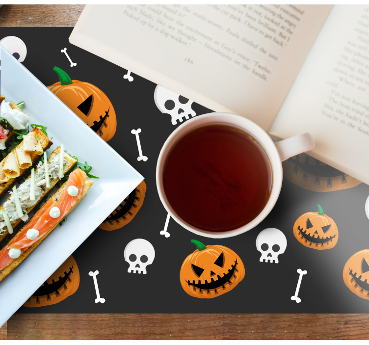 Tischset halloween mit kürbisdesign - TenStickers