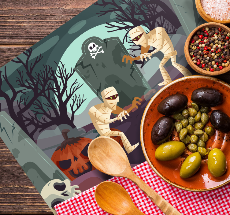 Tischset halloween mummien aus dem grab - TenStickers