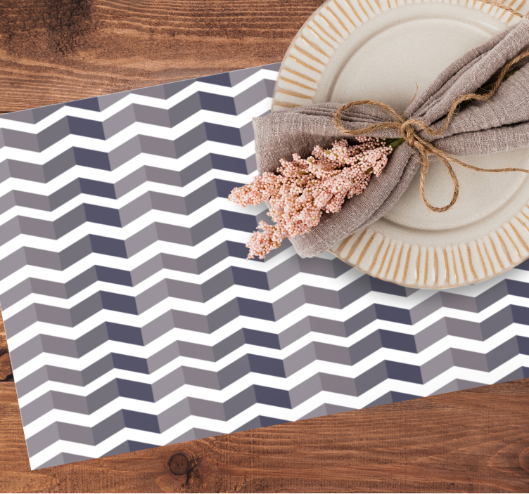 Tischset im chevron-muster design - TenStickers