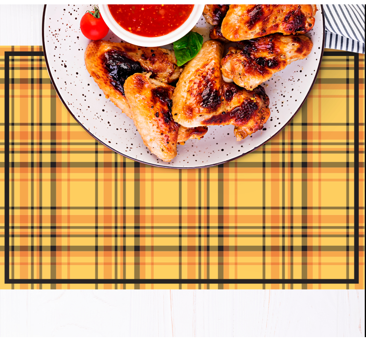 Tischset im karierten plaid-muster - TenStickers