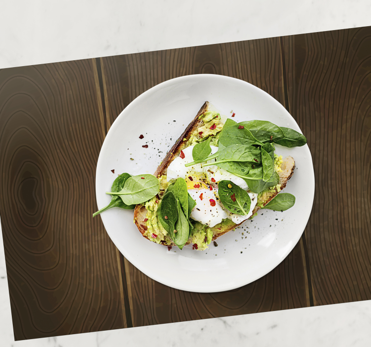 Tischset im natürlichen holzdesign - TenStickers