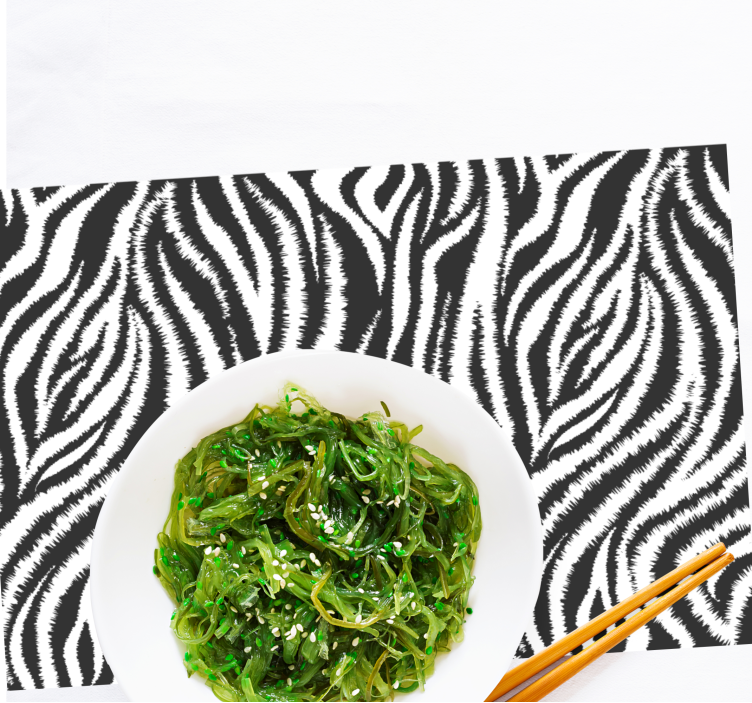 Tischset im zebra muster design - TenStickers