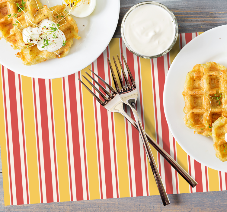 Tischset kinder bunt gestreiftes muster - TenStickers