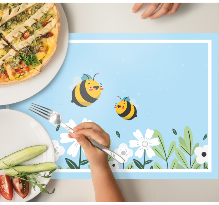 Tischset kinder fröhliche fliegende bienen - TenStickers