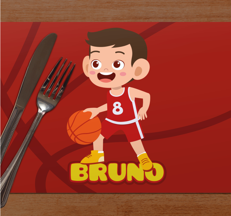 Tischset kinder fröhlicher basketballspieler - TenStickers