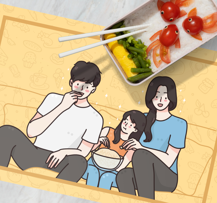 Tischset kinder für die familie beim snacken - TenStickers