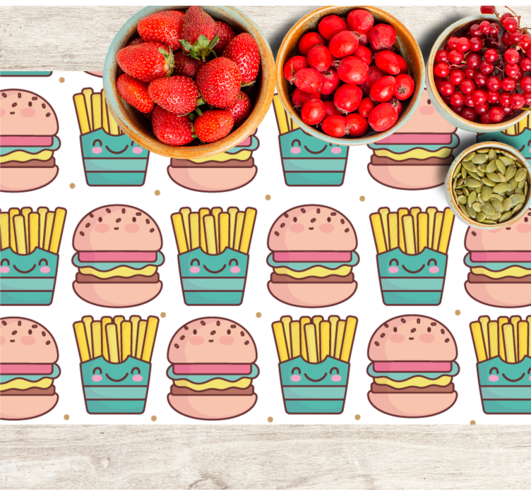 Tischset kinder im fröhlichen burger-design - TenStickers