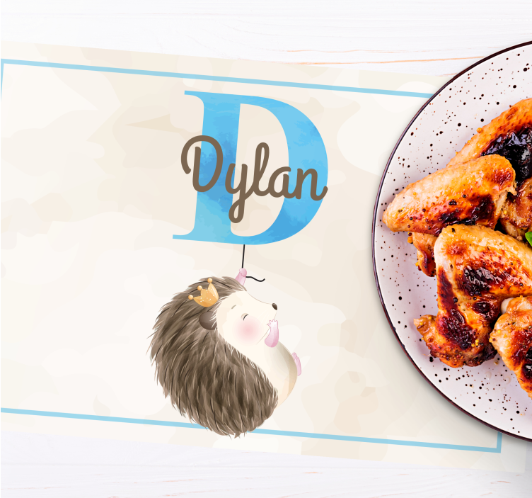 Tischset kinder im niedlichen igel-design - TenStickers