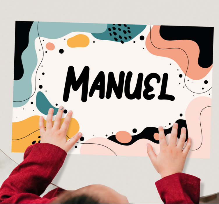 Tischset kinder in lebhaften abstrakten formen - TenStickers