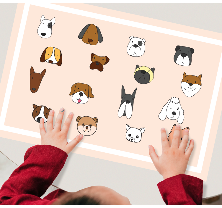 Tischset kinder kollektion tiergesichter - TenStickers