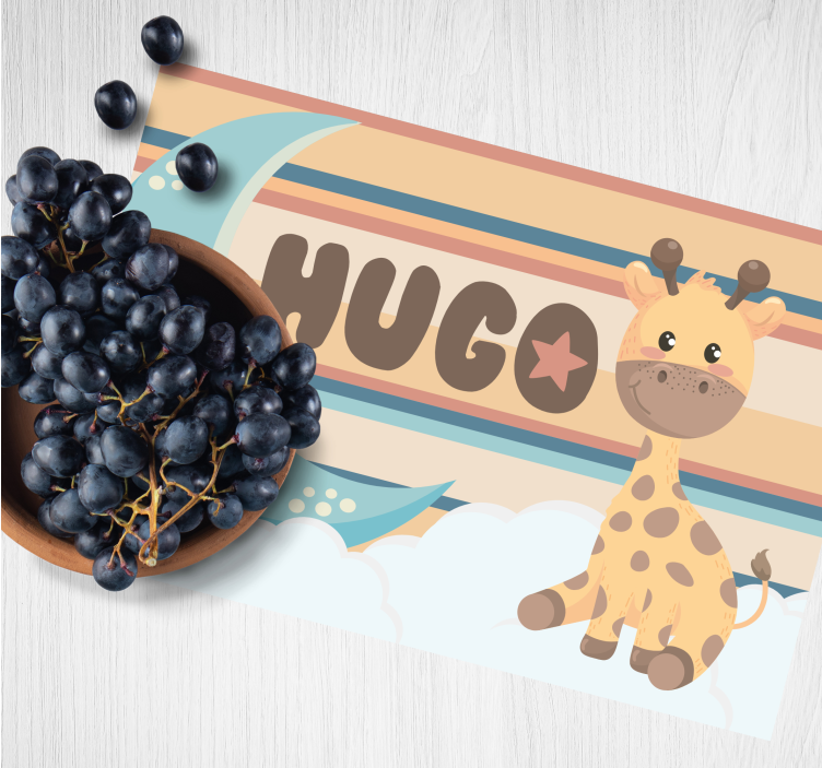 Tischset kinder mit bezaubernder giraffe - TenStickers