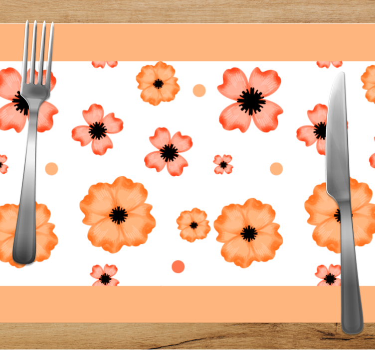 Tischset kinder mit floralen mustern - TenStickers
