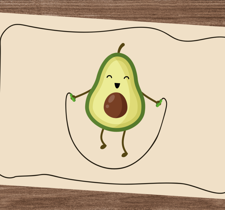 Tischset kinder mit fröhlichem avocado-motiv - TenStickers
