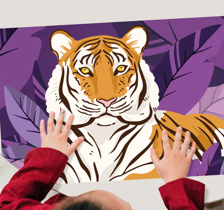 Tischset kinder mit majestätischem tigerportrait - TenStickers