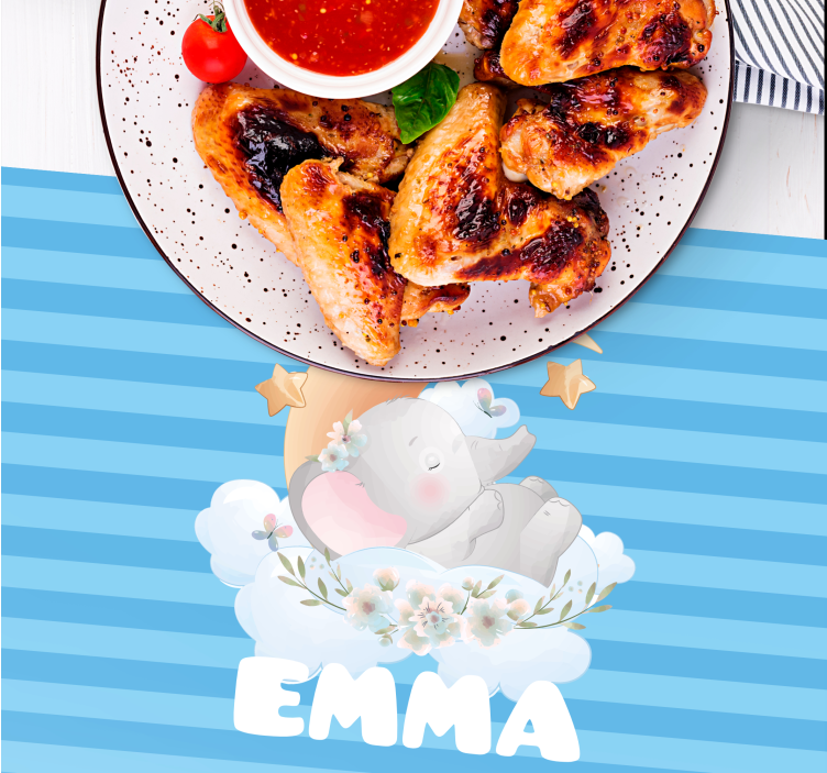 Tischset kinder mit niedlichem elefanten design - TenStickers