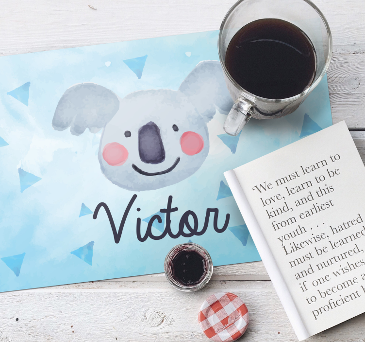 Tischset kinder mit süßem koala-gesicht - TenStickers