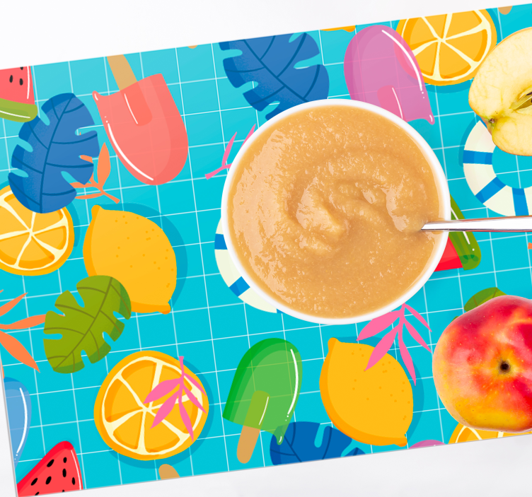 Tischset kinder obst und eiscreme - TenStickers