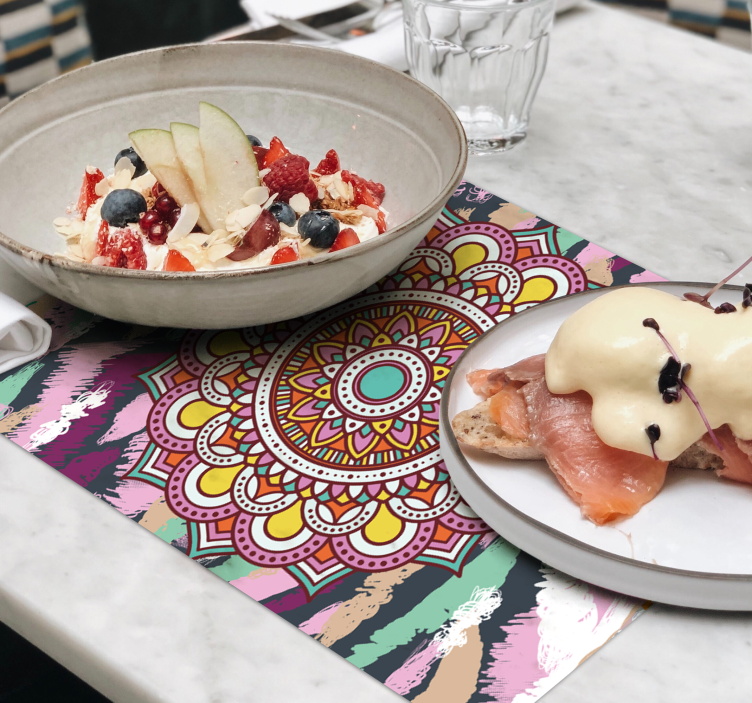 Tischset lebhaftes mandala element - TenStickers