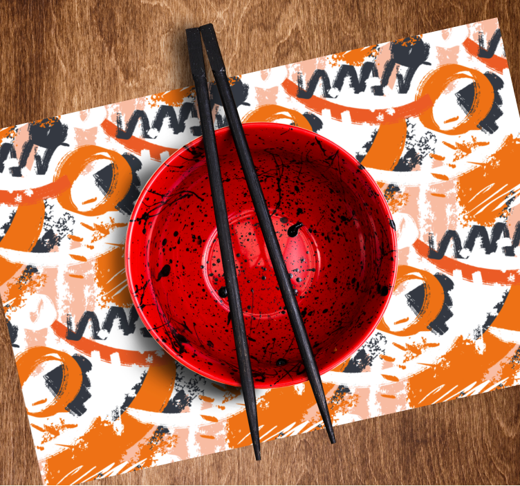 Tischset mit abstraktem buntem muster - TenStickers