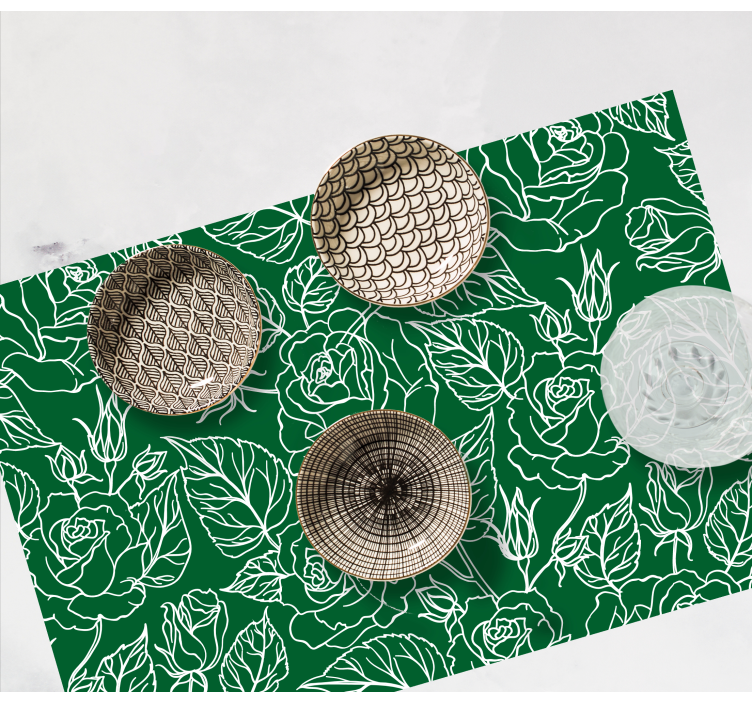 Tischset mit anmutigem botanischen arrangement - TenStickers