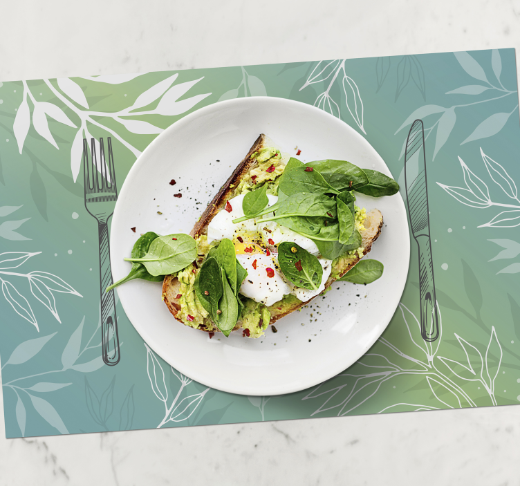 Tischset mit blattmuster design - TenStickers