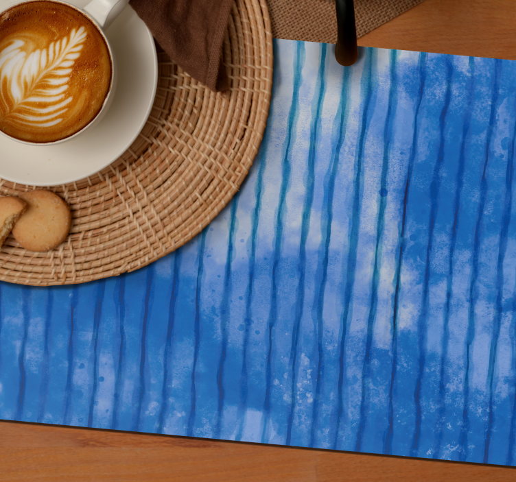 Tischset mit blauem streifenmuster - TenStickers