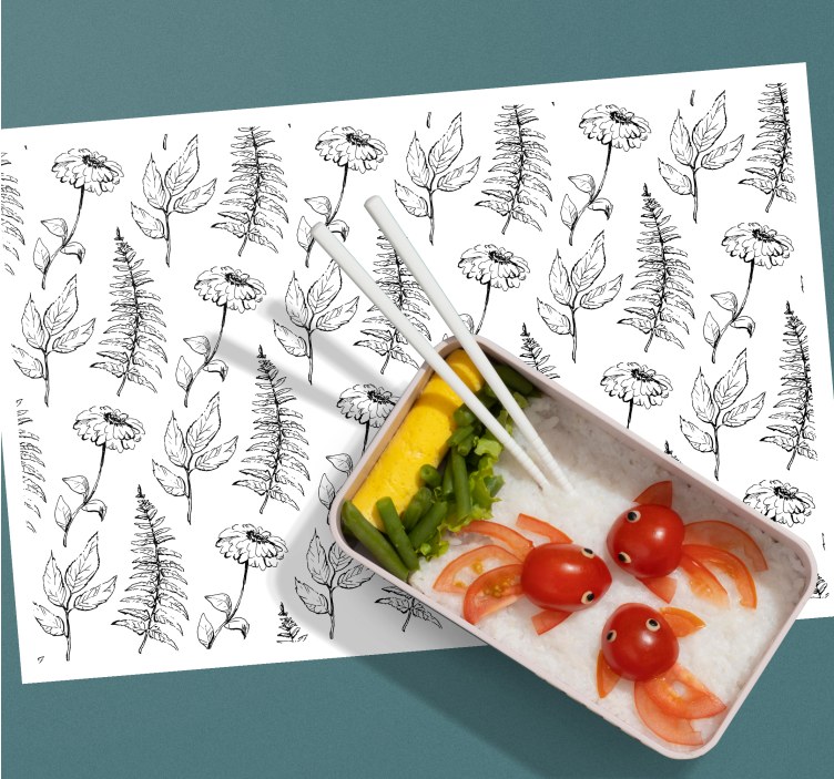 Tischset mit botanischem druck-hintergrund - TenStickers