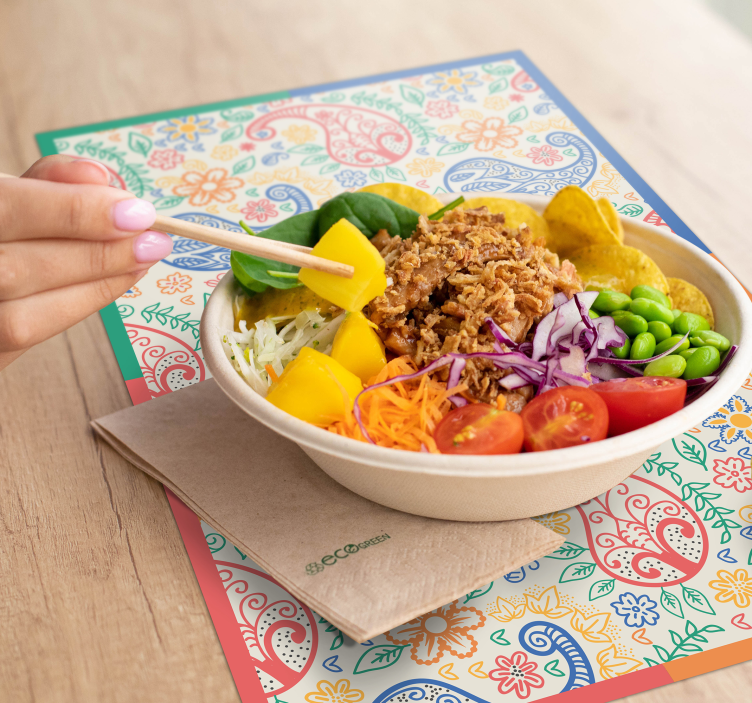 Tischset mit buntem paisleymuster - TenStickers