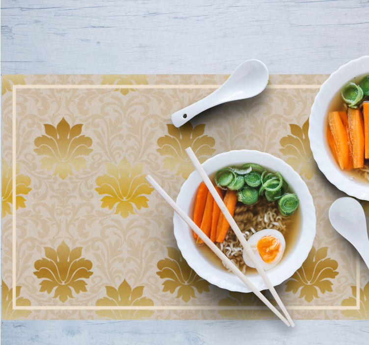 Tischset mit elegantem floralem hintergrund - TenStickers