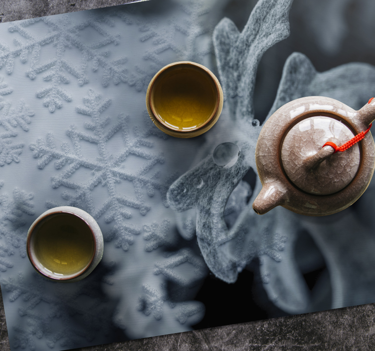 Tischset mit eleganten schneeflockenmuster - TenStickers