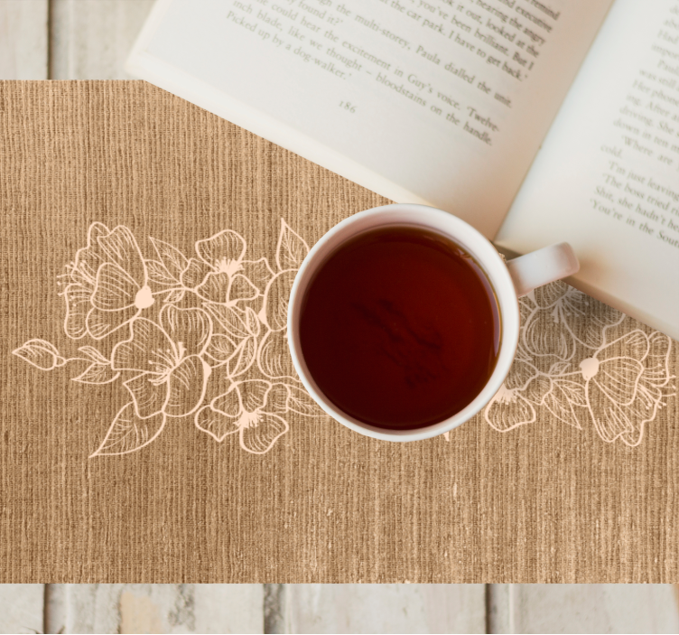 Tischset mit floral geprägter oberfläche - TenStickers