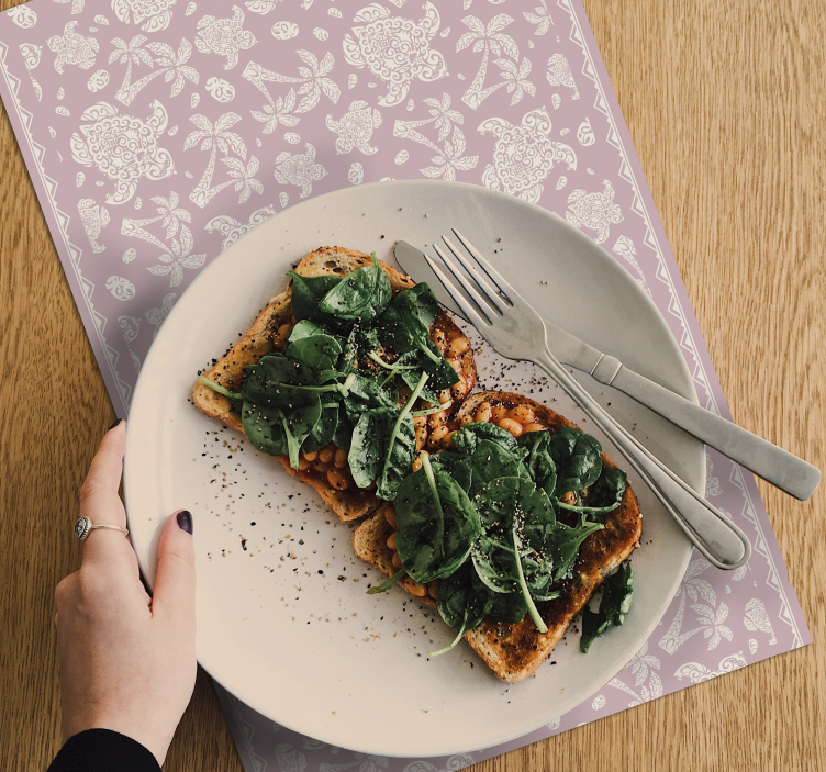 Tischset mit floralem motiv - TenStickers