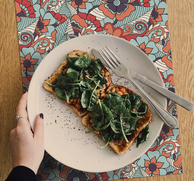 Tischset mit floralem muster - TenStickers