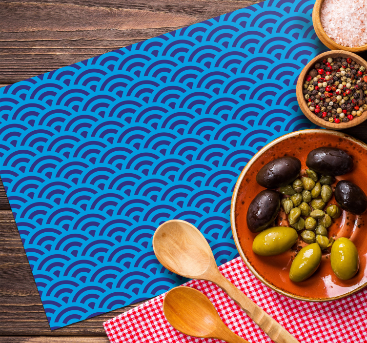 Tischset mit geschwungenem wellenelement - TenStickers