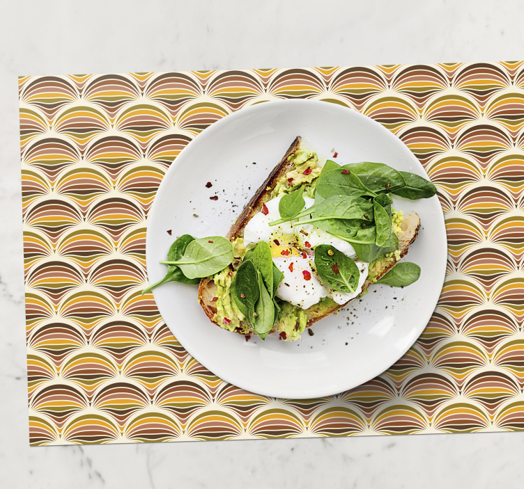 Tischset mit geschwungenem wellenmuster - TenStickers