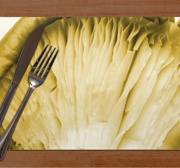 Tischset mit geschwungenen blatterschichten - TenStickers