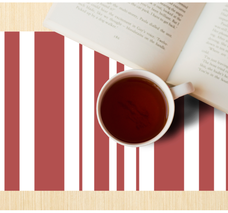 Tischset mit gestreiftem farbdesign - TenStickers