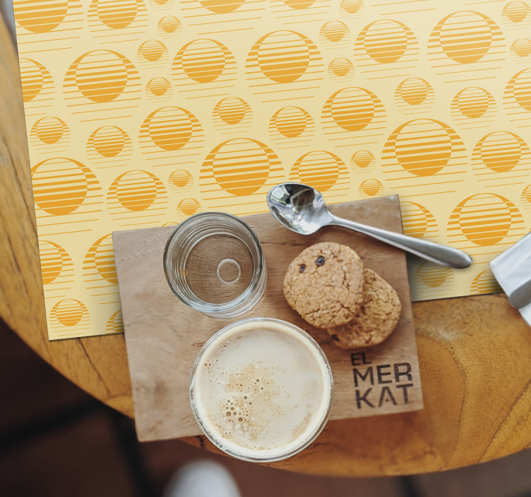 Tischset mit gestreiftem kreisdesign - TenStickers