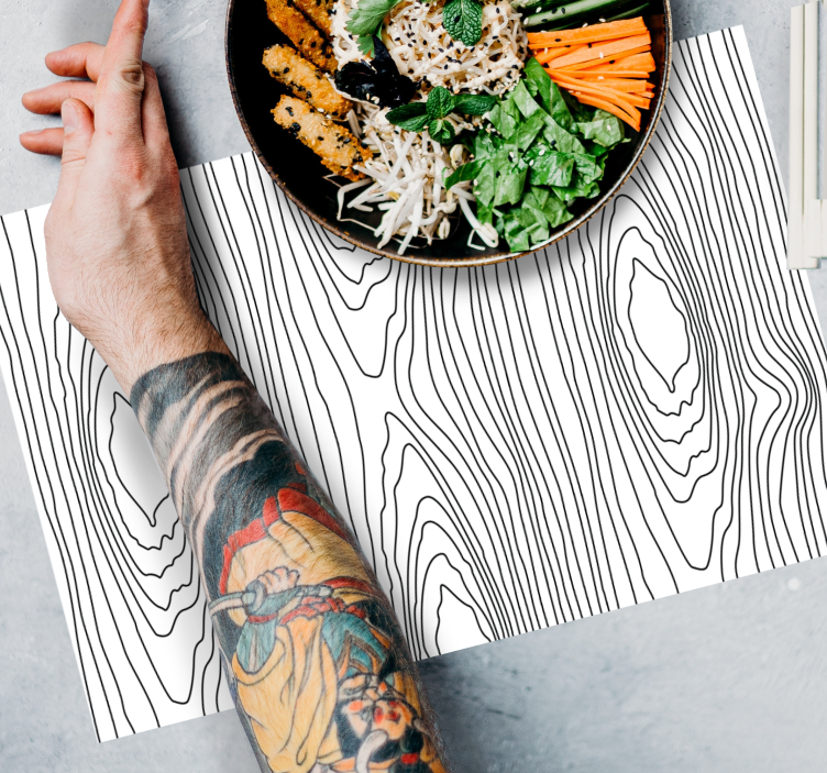 Tischset mit holzmaserung - TenStickers