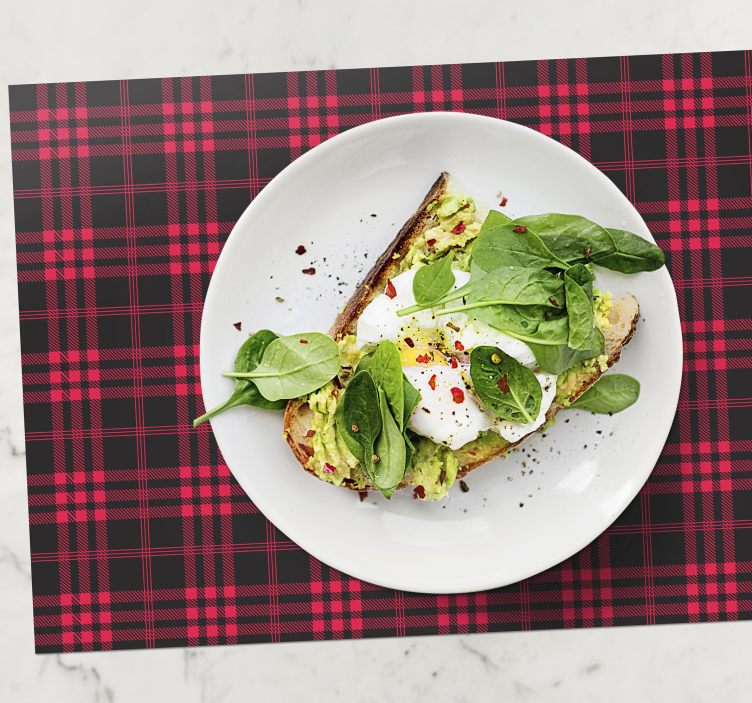 Tischset mit karomuster oberfläche - TenStickers