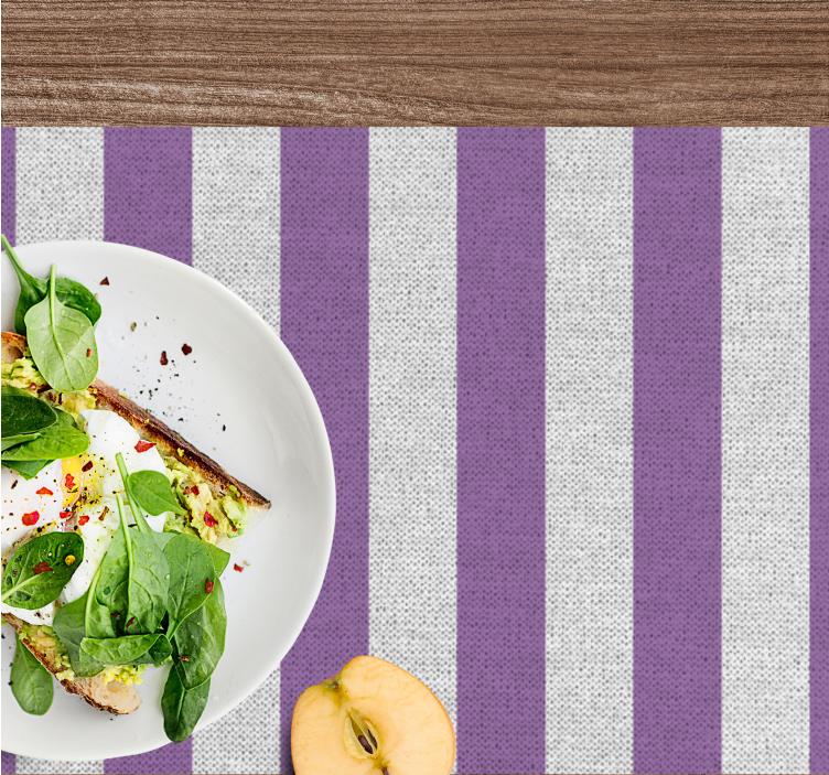Tischset mit lila gestreifter oberfläche - TenStickers