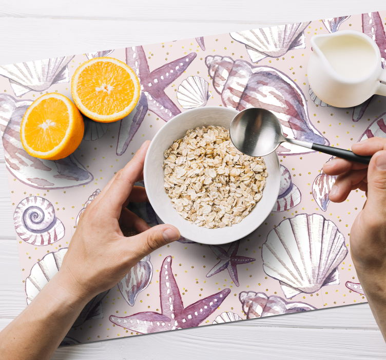 Tischset mit muschelmotiv - TenStickers