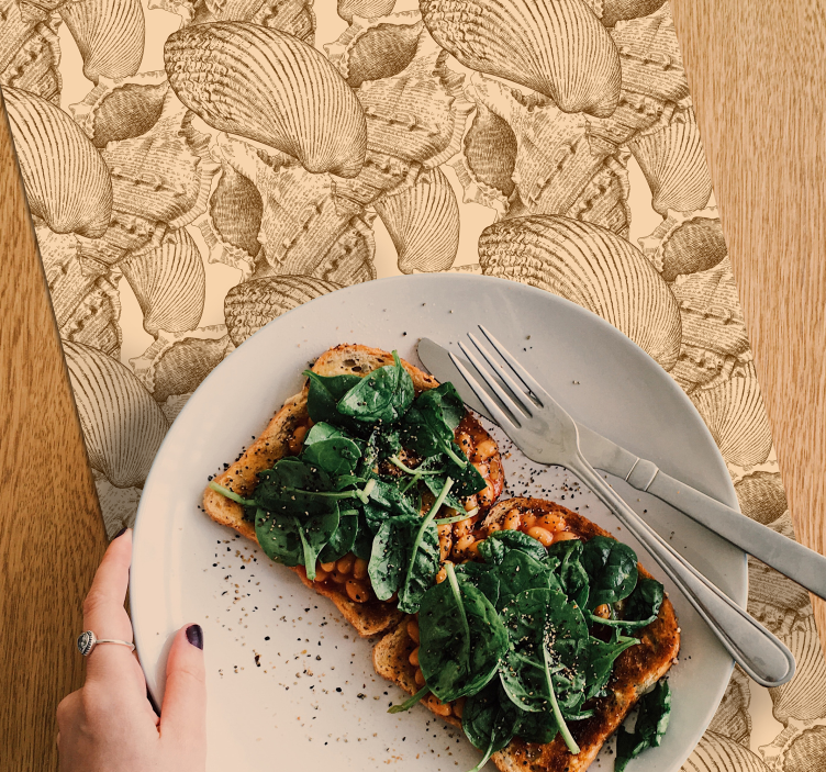 Tischset mit muschelstruktur oberfläche - TenStickers