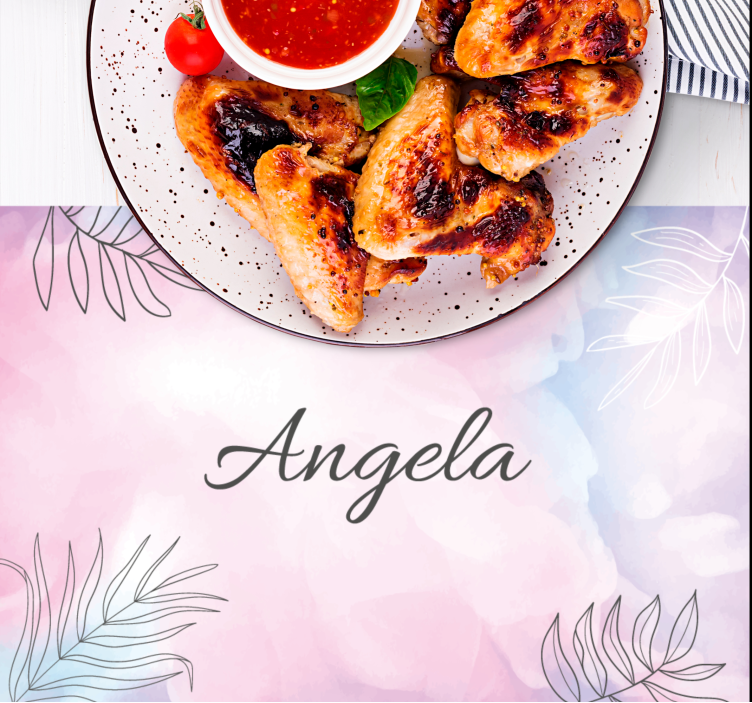 Tischset mit namen elegantes florales tablett - TenStickers