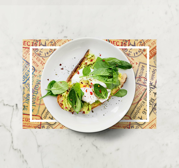 Tischset mit passstempel-muster - TenStickers