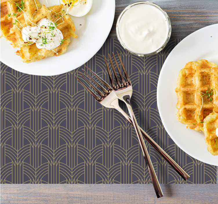 Tischset mit stilvollem geometrischen element - TenStickers